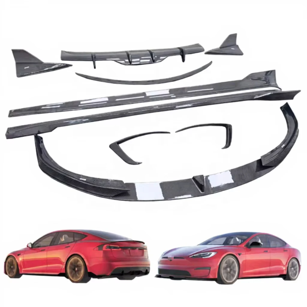 

2023 New Carbon Fiber Body Kit forTesla Model S - Front Bumper, Wind Blade, Front Lip, Rear Lip & Spoiler Upgrade Parts
