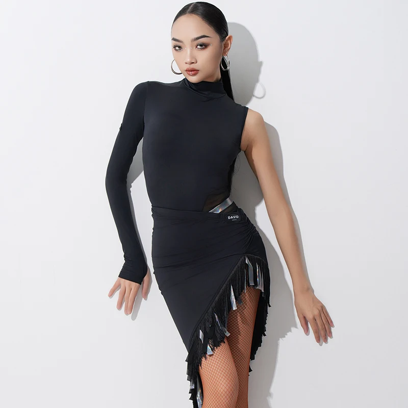 New High-End Latin Dance Costumes Competition Clothing For Women Top Tassel Skirt Suit Practice Chacha Rumba Dress DW204/205