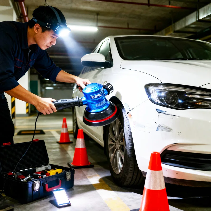 SW-P003 Blue Pneumatic Polishing Machine Car Sander Air Sandpaper Pneumatic Sander 5 inches