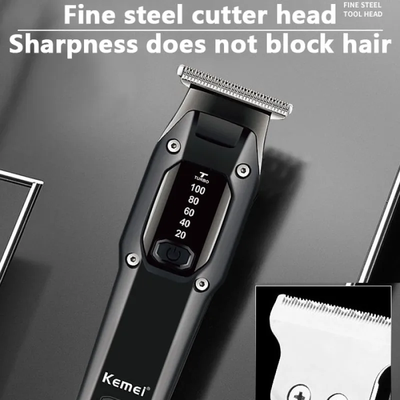 Kemei ไฟฟ้าที่ตัดขนตัด Maching ไร้สาย Trimmer Men Professional เครื่อง Clipper ผมชาร์จตัดผม