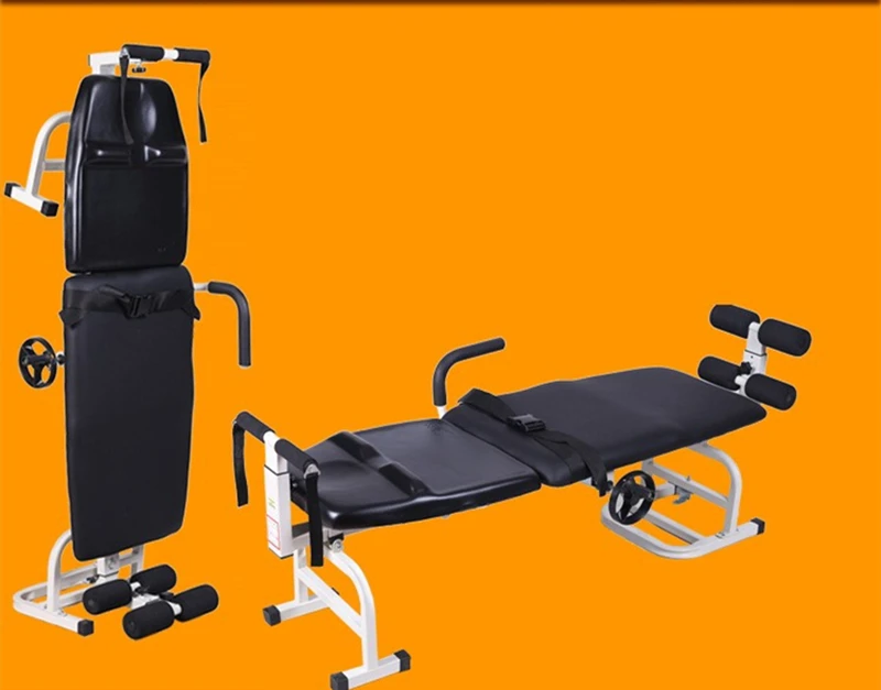 Multifunktionales Körper-Stretch-Bettgerät, verdicktes Stahlmaterial für die Rehabilitation der Lendenwirbelsäule, Traktionsbett, umgekehrter Stuhl