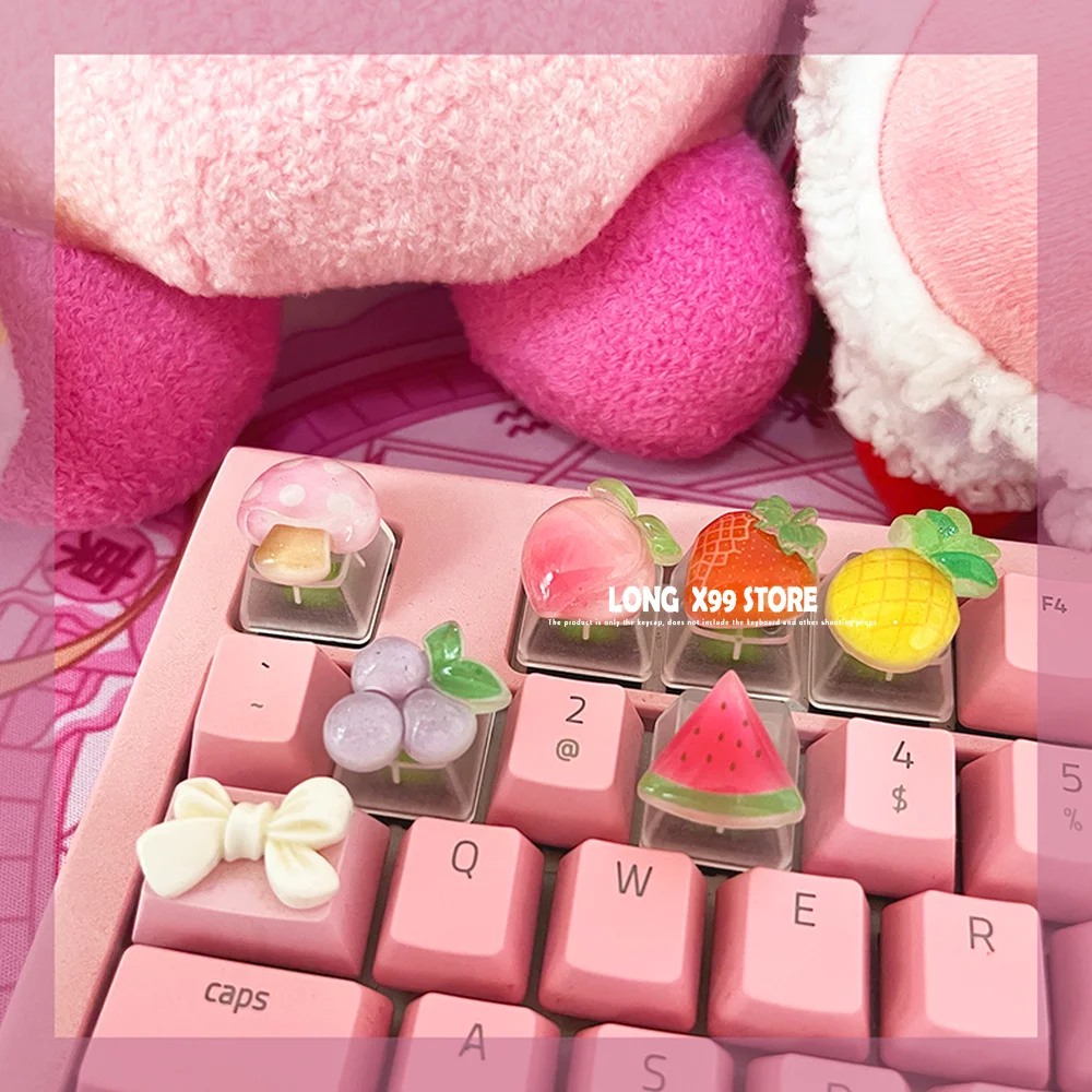 Personalized Backlight Transparent Keycap Cute Fruit R4 Esc Keys Single for DIY Custom Mechanical Keyboard Cap