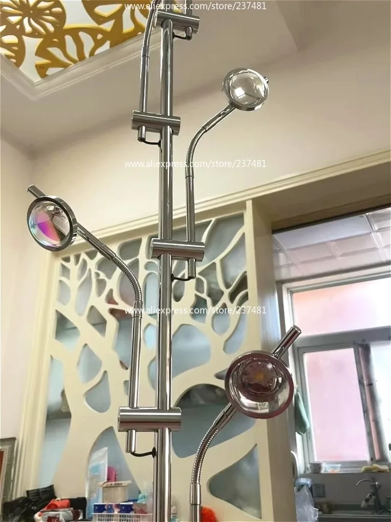 Modern Sunset Floor Lamp with 7 Colored Films & Angle Rotating, Mood Standing Lamp for Living Room Bedroom Hotel Decor Lighting