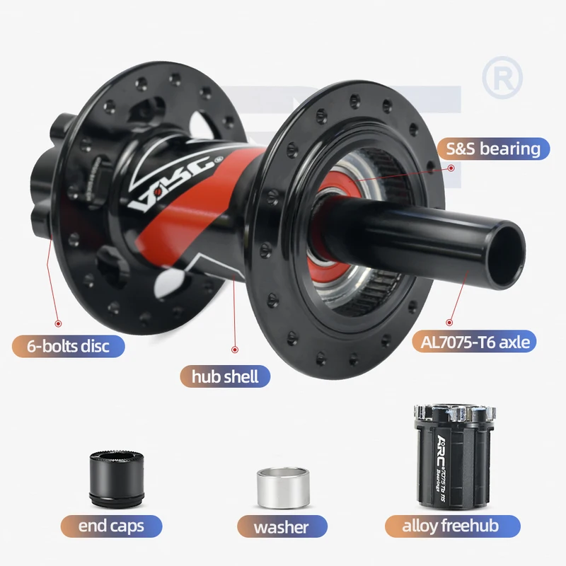 Cubo para MTB Boost 15x110 12x148 32 Furos com 6 Rolamentos — foto 3