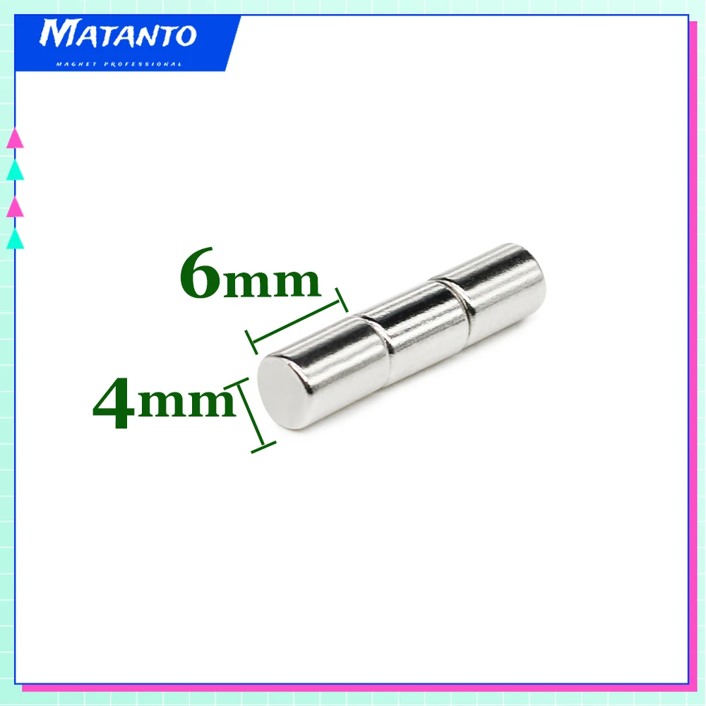 20/50/100/200/300/500PCS 4x6 Minor strong Search Magnet 4mm X 6mm Small Round Neodymium Magnets 4x6mm Permanent Magnet Disc 4*6