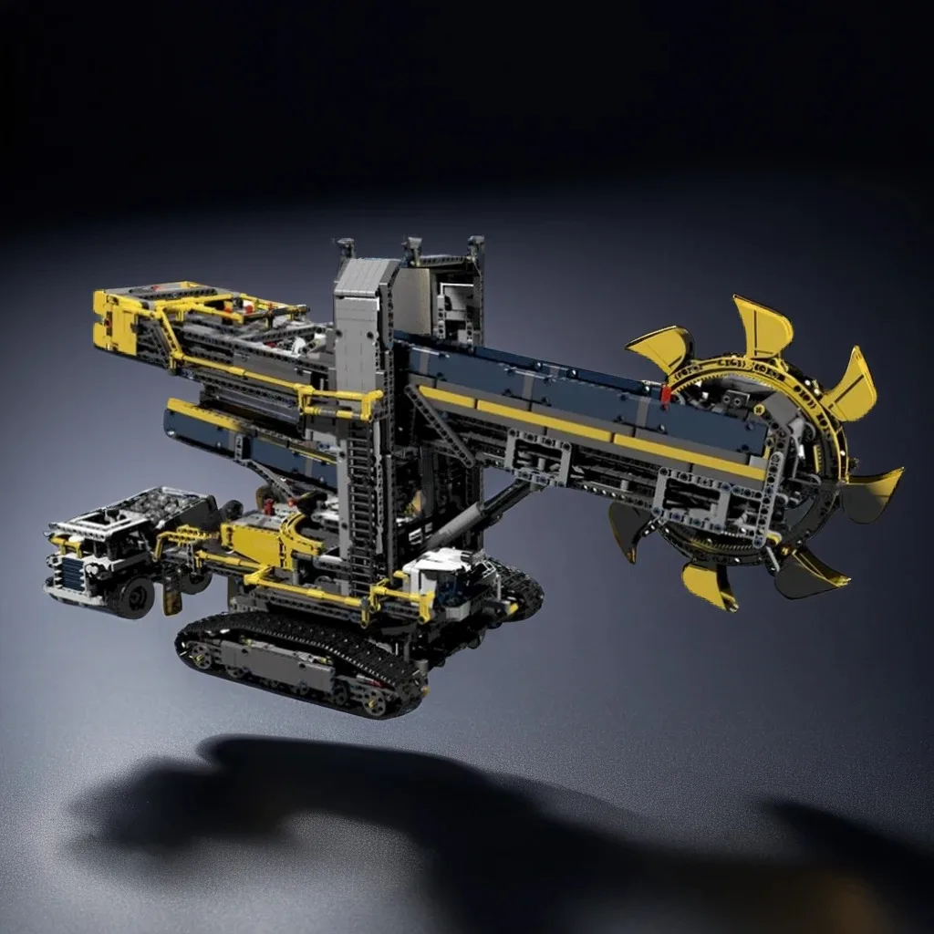 

3944 Pcs 42055 Smooth Bucket Wheel Excavator Modified MOC Custom Creation Building BlocksToys Gift