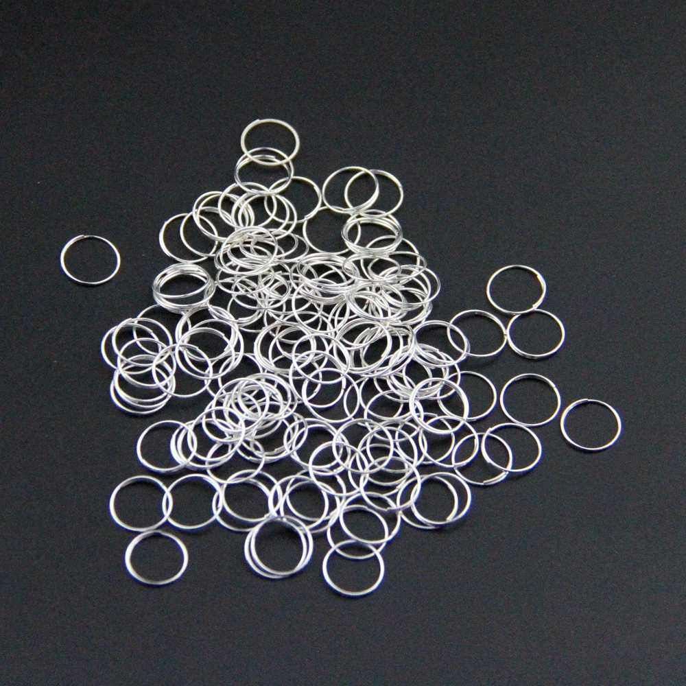 8/10/11/12/13/15mm Sliver Color Connectors Metal Rings For Crystal Glass Chandlier Balls Pendant Prism Beads Connect Decoration