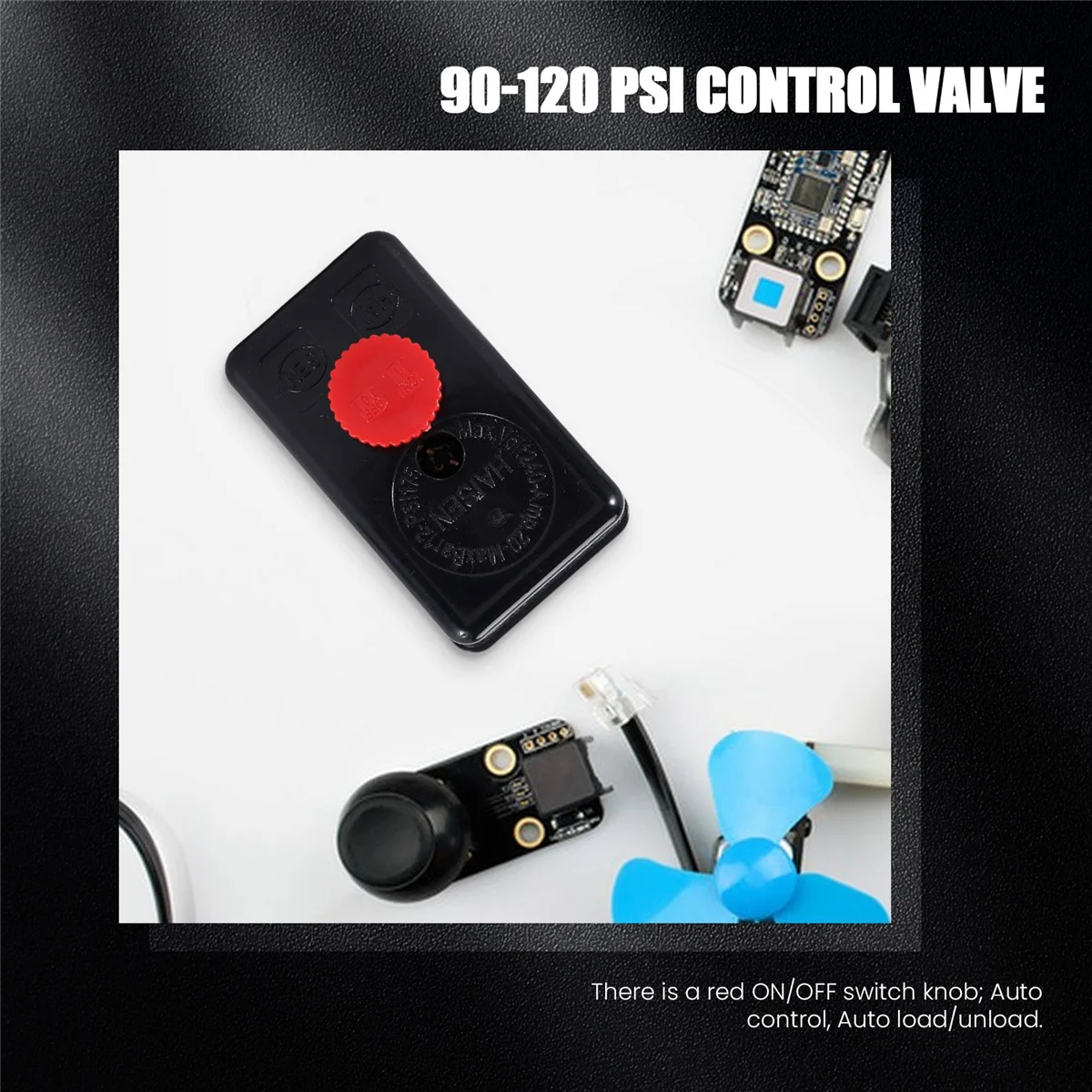 Heavy Duty Air Compressor Pressure Switch Control Valve 90 PSI -120 PSI Black