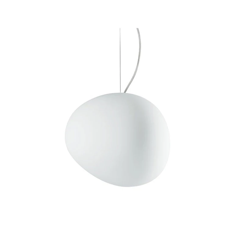Nordic Pebble Glass Lampshade LED Ceiling Chandelier Living Room Staircase Villa Kitchen Home Decoration Long Chandelier