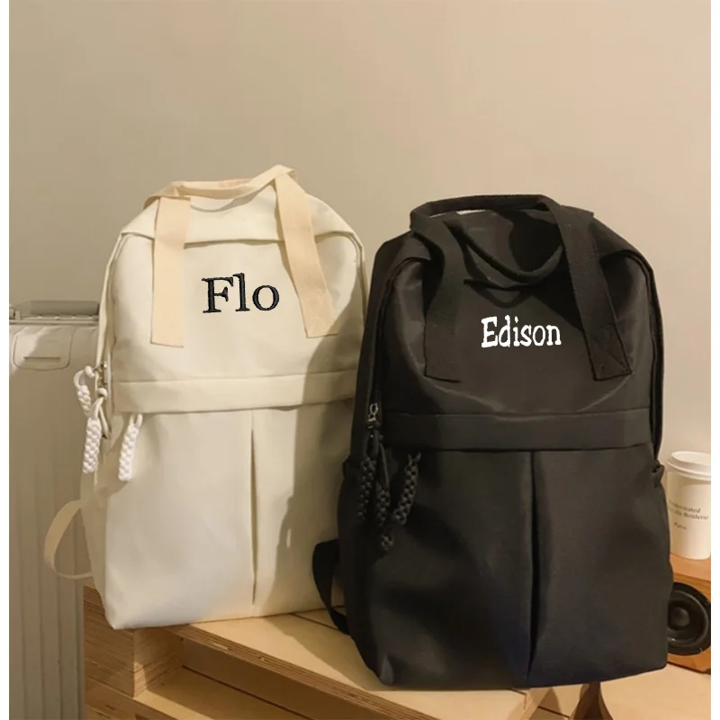 Personalized Backpack With Large Capacity And Solid Color For Middle And High School Students, Outdoor Fitness Backpack