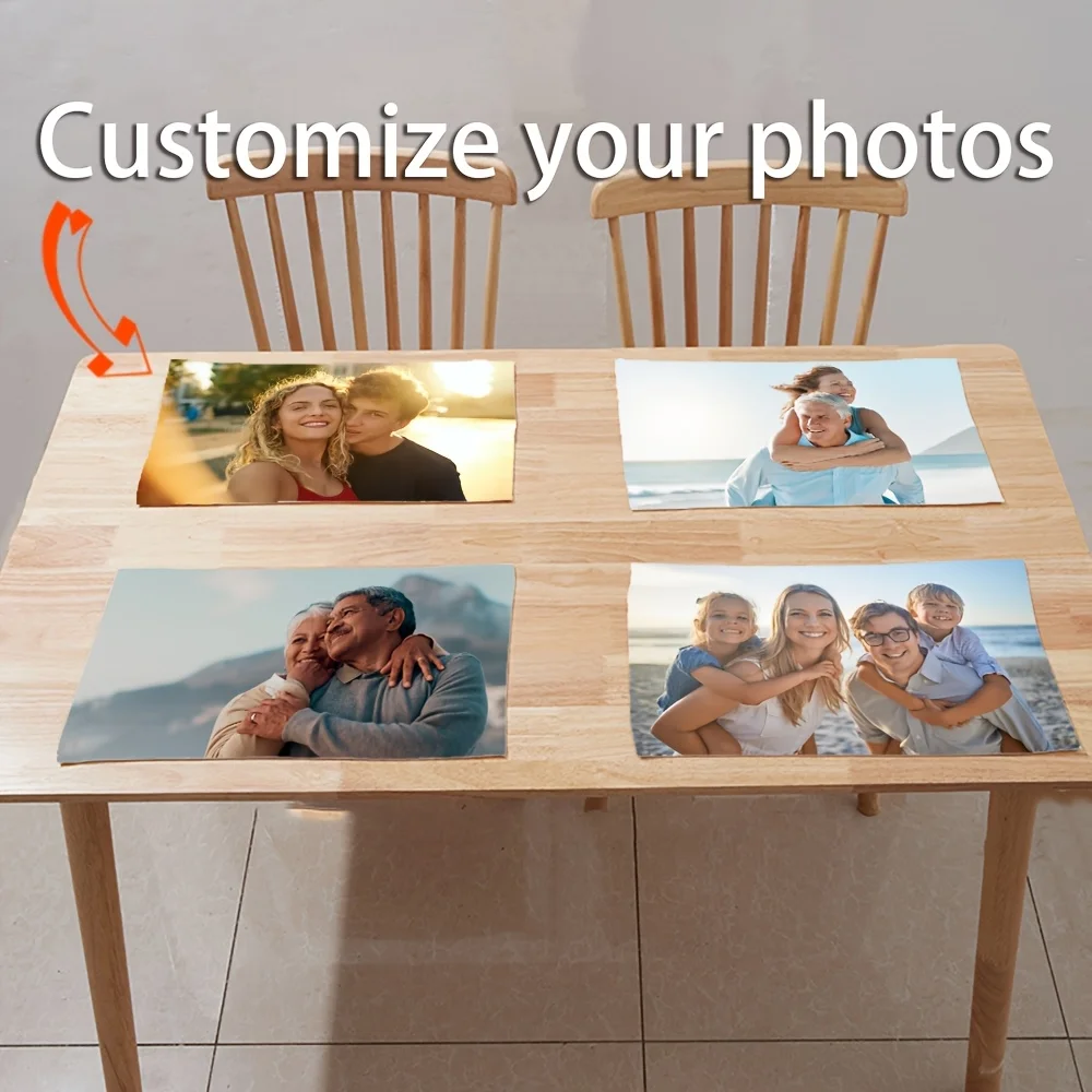 Custom Logo/Text/Pattern Placemats, Personalized Photo Placemats, Western-Style Placemats, Premium Custom Photo Placemats