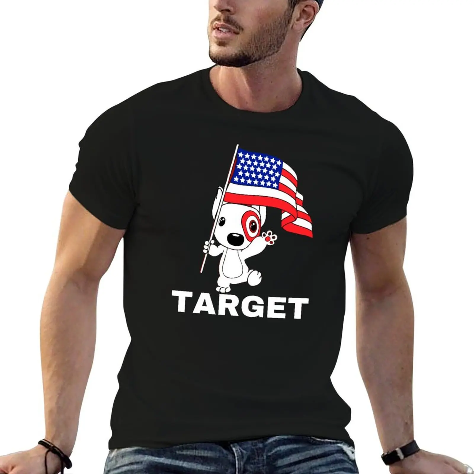 

t shirt for shirts Dog American shirts T-Shirt man man Bullseye t funny Team t men Member graphic man for graphic Flag