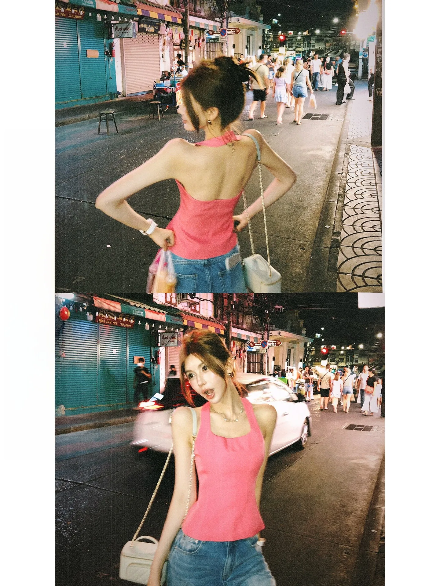 

Li Wan Jun Pure Desire Summer Spring Sleeveless Neck Hanging Tank Top Women Slimming Personality Hot Girl Strap Vest Tank Top