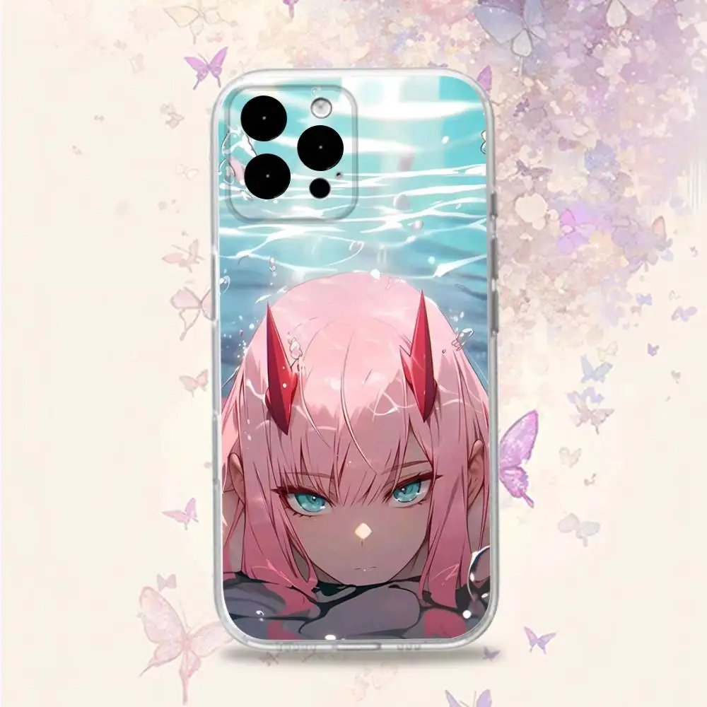 Funda de teléfono Z-ZeroS Anime T-TwoS para iPhone 11,12,15,16,17,13,14,Pro,Max,Plus,E,Mini,Air,SE4, funda trasera transparente de TPU suave