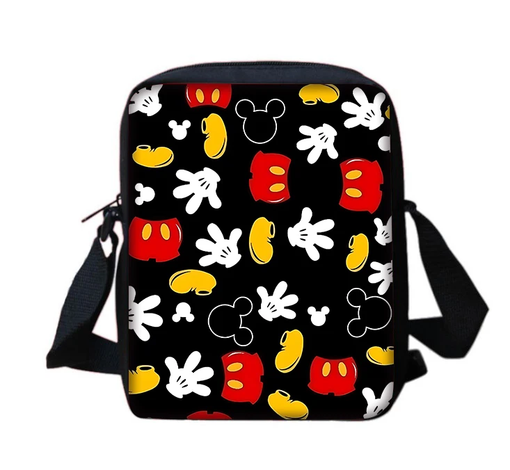 Cartoon Mouse Mickeys Minnies Children Boy Girls Printed Shoulder Messenger Bag Casual Handbag Men Women Phone Bag Shopping Bag