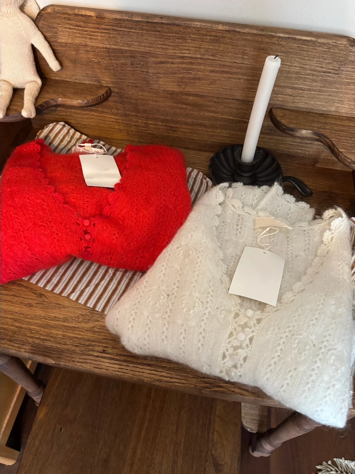 

Мягкий SE2025 осенне-зимний трикотаж ручной вязки с кружевной талией и завязками на талии, 2 цвета от Heidd, женская мода