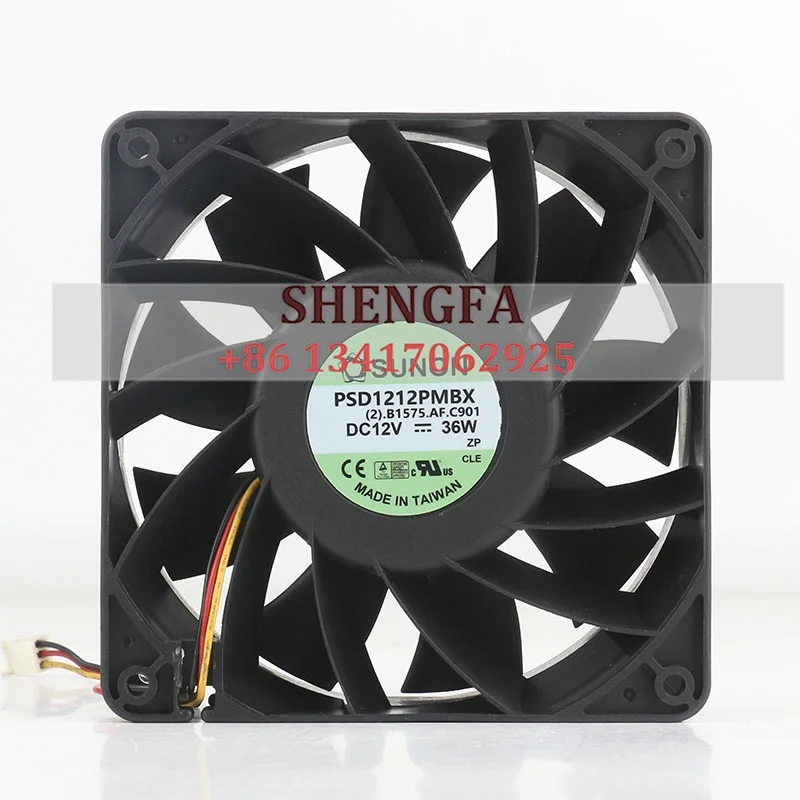

Sunon 5 В 24 В 48 В постоянного тока 12 В 36 Вт AC EC 12038 120X120X38MM 12 см ШИМ-контроль температуры Violent PSD1212PMBX 2.B1575.AF.C901 Вентилятор охлаждения