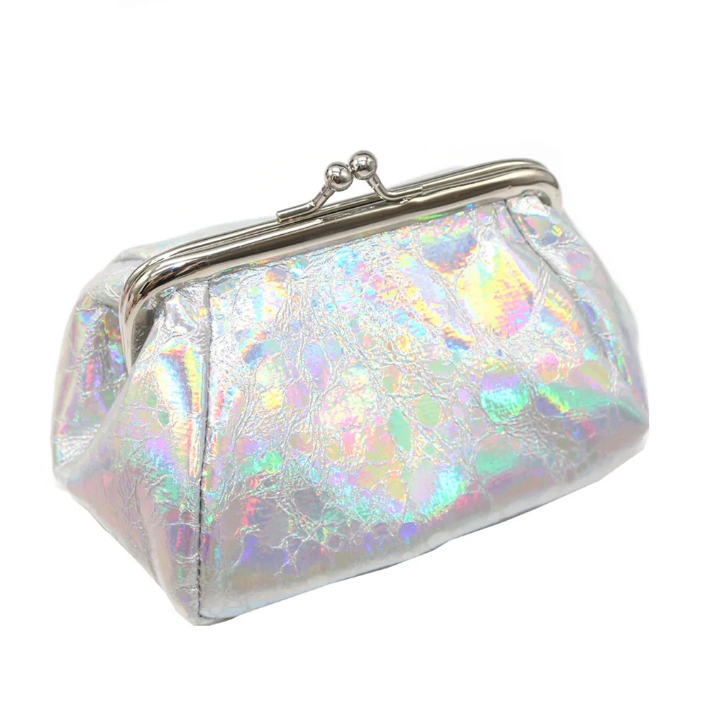 Silver Laser Change Purse Creative Large Capacity Coin Bag Fashion Money Pouch for Women Girls Stylish Portable Storage for Keys