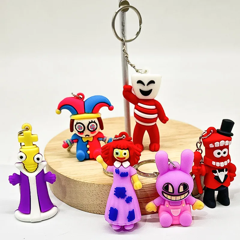 Magic Number Circus School Bag Pendant Host Big Tooth Streamer Monster Girl Clown Bunny Keychain