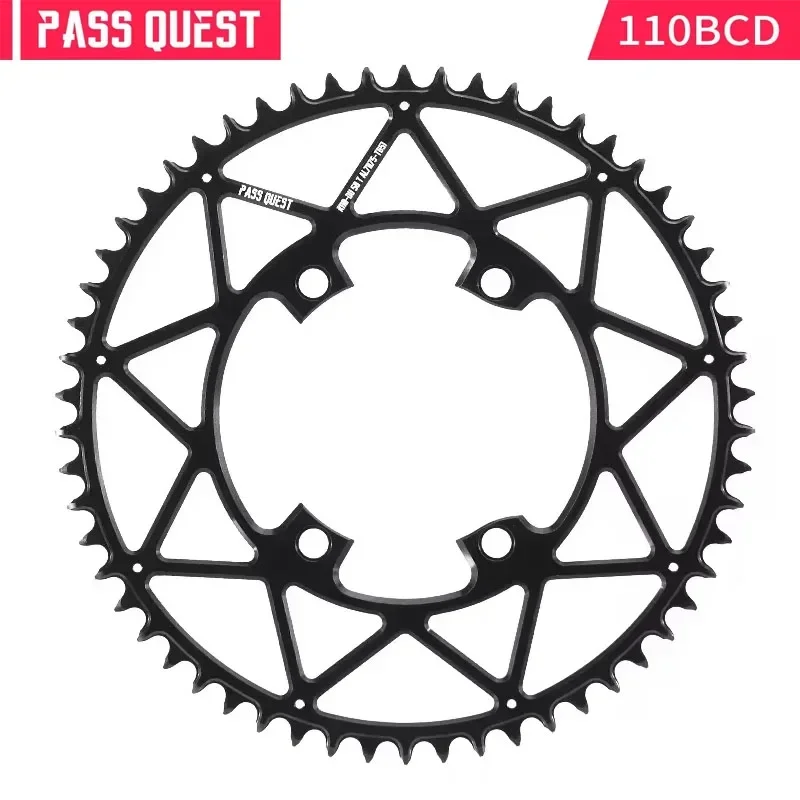 

PASS QUEST 110BCD Narrow Wide Chainring for UT R8100 R9200 Crankset Round Road Bike Folding AERO Monoplate bike accessories