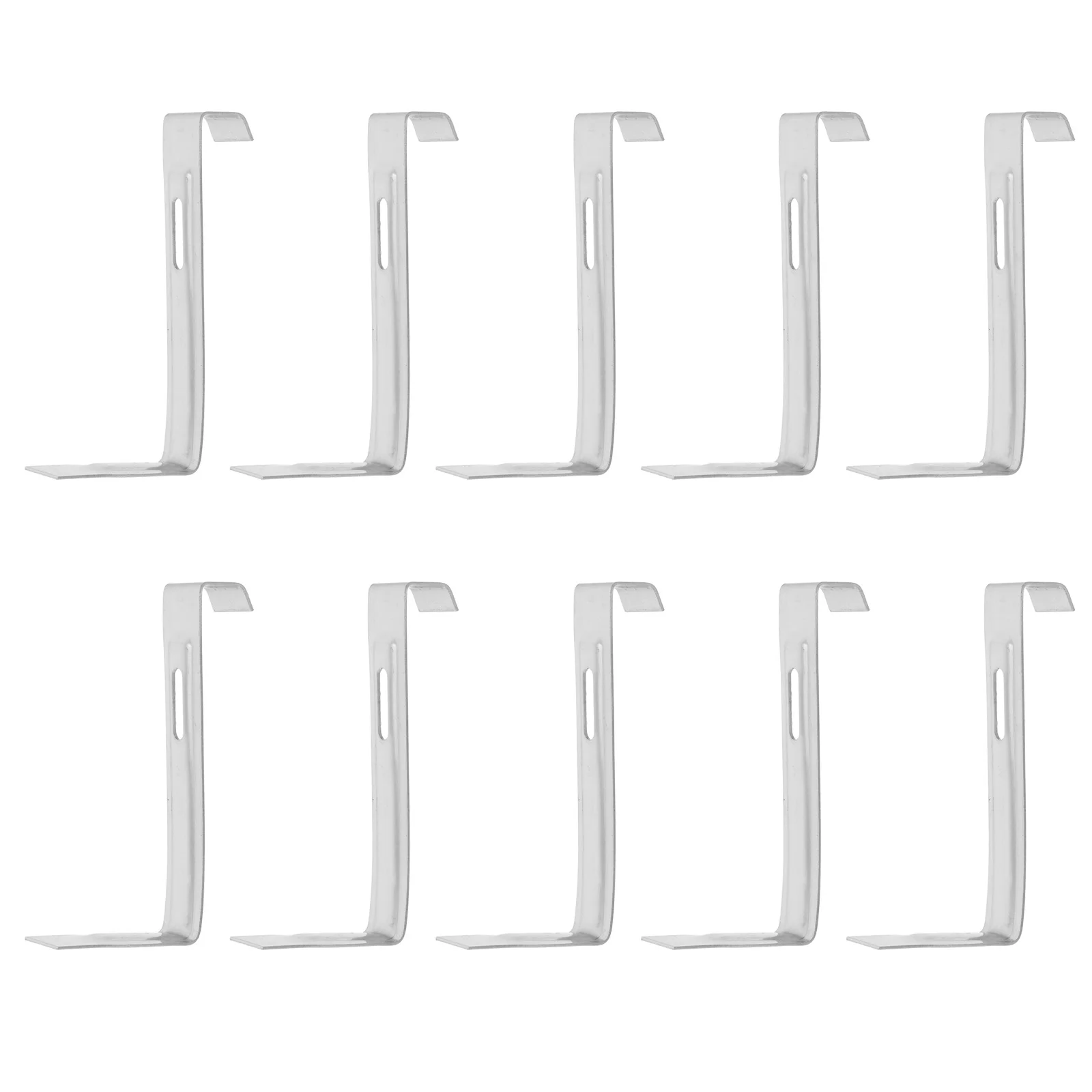 

10 Pcs Roof Anti-slip Hook Non-skid Clips Snow Protection Silver Stainless Steel Fixed