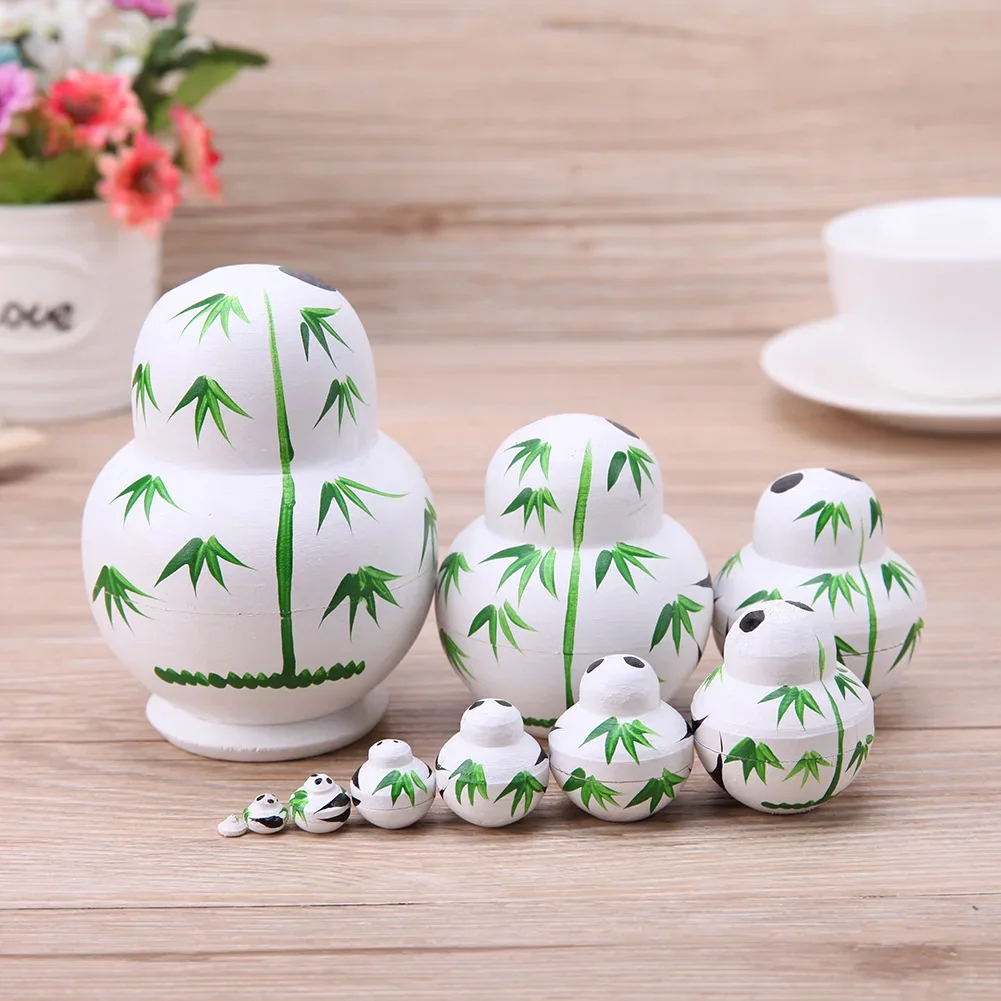 5 طوابق خشبية ماتريوشكا دمية آمنة السلس الفراولة زهرة فتاة ماتريوشكا دمية زخرفة اليدوية رسمت للأطفال هدايا