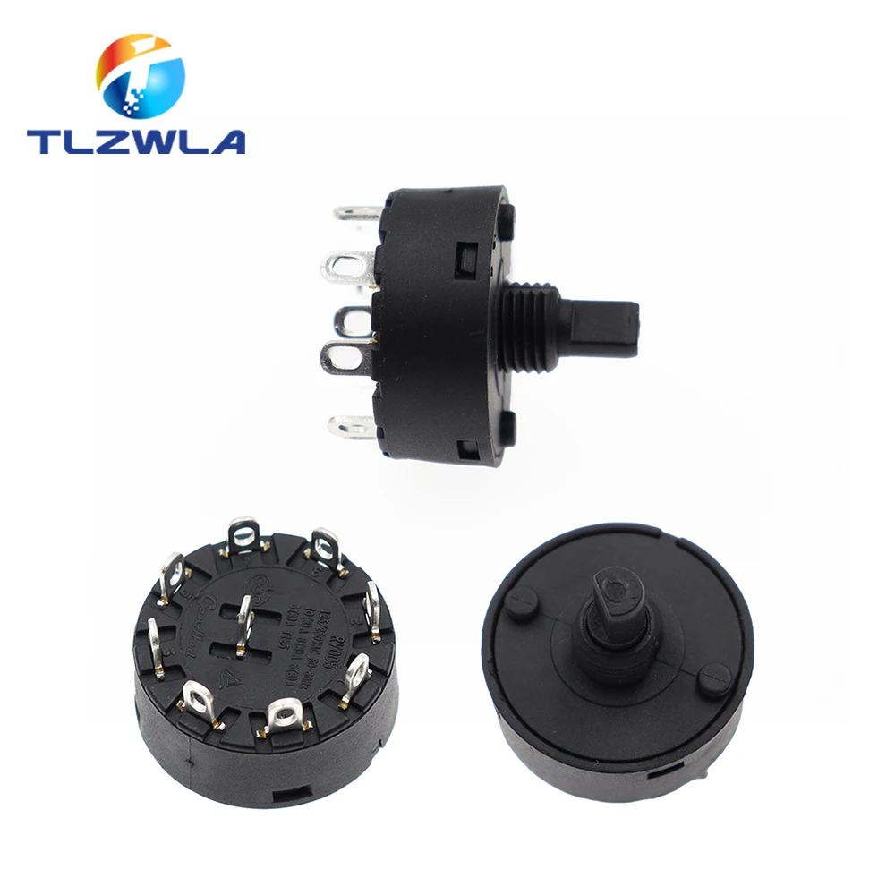 Knob Switch 6A 2/3/5/6/7/8 Position Rotary Switch 3/4/6/7/8/9Pin Electric Oven Power Switch Heater Temperature Control Switch