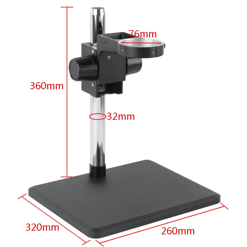 

Extended Stabilization Heavy Type 32mm Stereo Binocular Trinocular Microscope Stand Stages Holder Bracket Base + 76mm Focusing