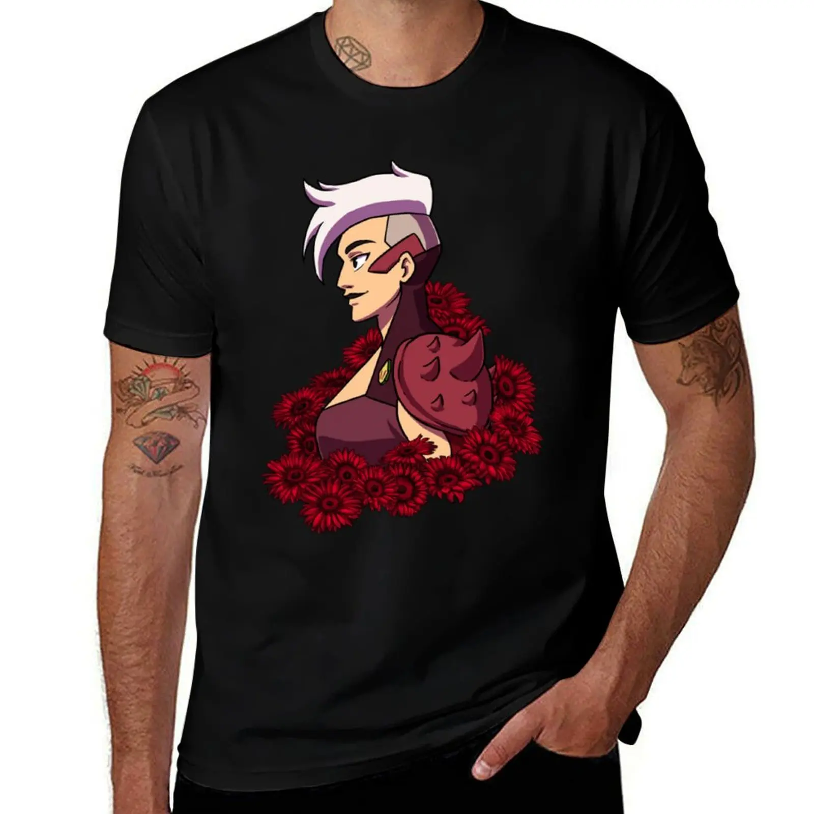 Gerbera Scorpia T-Shirt Work Daily Short Sleeve Top T-Shirt