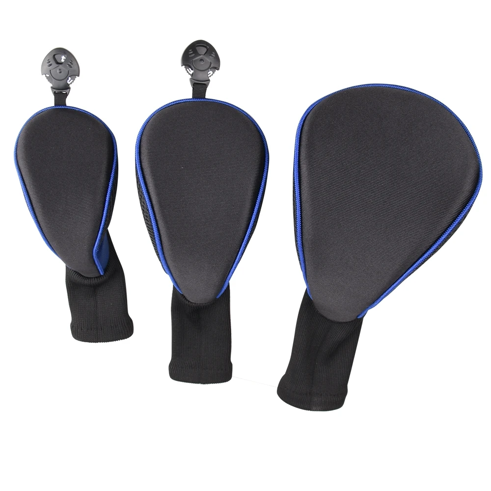 3 Stück/Set langhalsige Golfschlägerkopfhüllen, nummerierte Schlägerkopfhüllen aus Holz, langlebige Golfschläger-Schutzhüllen und Golfzubehör – Detail 5