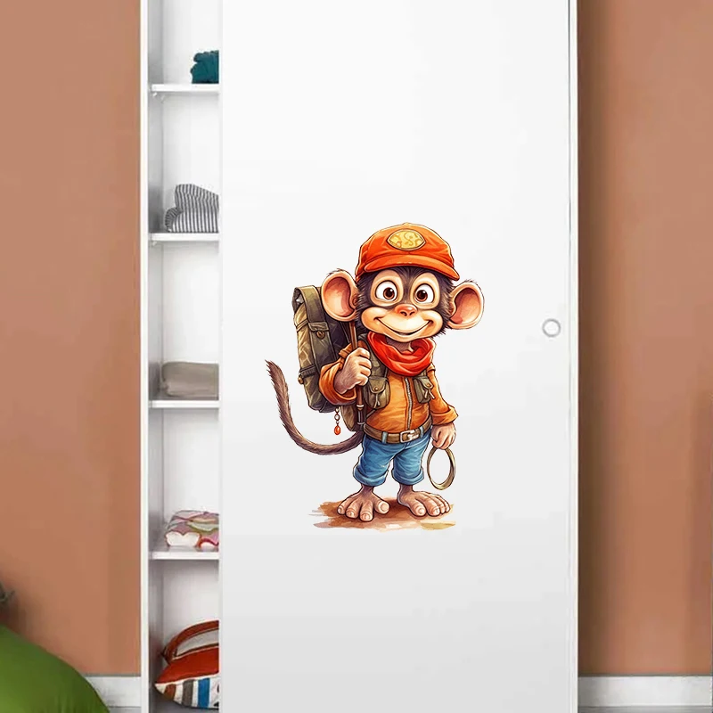 T330# Variety Cartoon Animals Cats, Dogs, Horses, Goats, Lions Wall Sticker Toilet Living Room Cabinet Refrigerator Decals