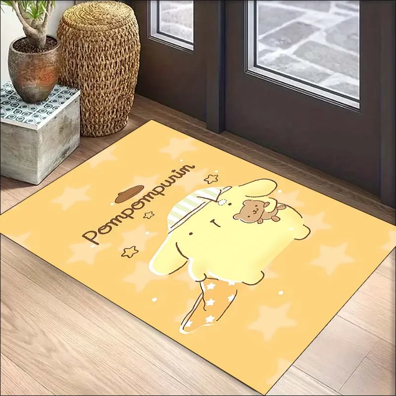 Cute Cartoon Sanrio Pompompurin Print Carpet Living Room Bedroom Large Area Soft Comfortable Decorative Carpet Exquisite Gift