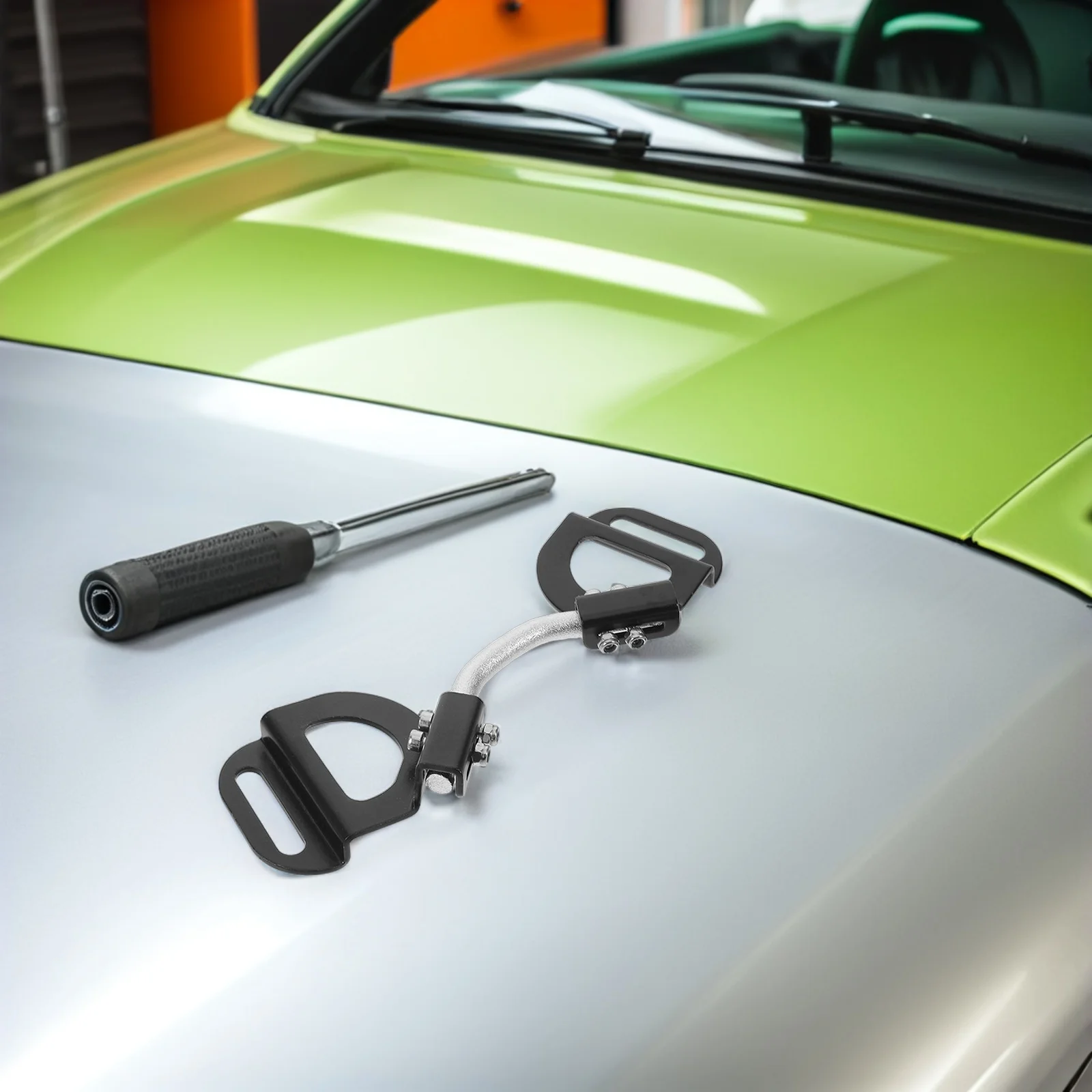 

Car Holder Bracket Black Universal Mounting Tray Metal Hold Down Clamp for Rv Vehicle Storage Stabilizer Auto Power