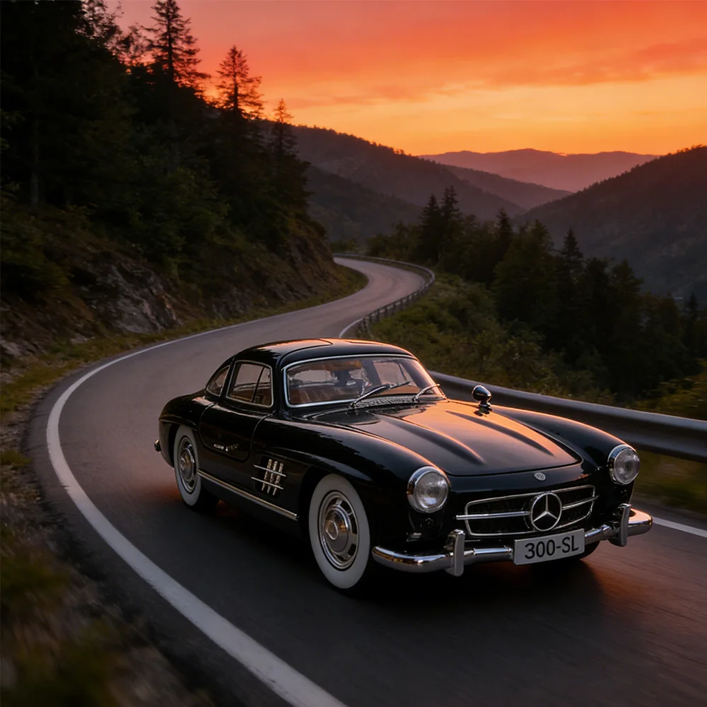 

Классическая черная ретро-модель автомобиля 1:24 из металлического сплава, лимитированная серия, роскошная коллекционная модель, украшение, идеальный подарок для мальчика на день рождения