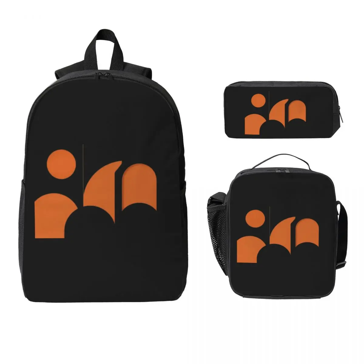 

Geometric Terracotta Shapes Backpack Boys Girls BookBag School Bag Laptop Shoulder Bags 3ps Insulated Lunch Bag Pencil Case