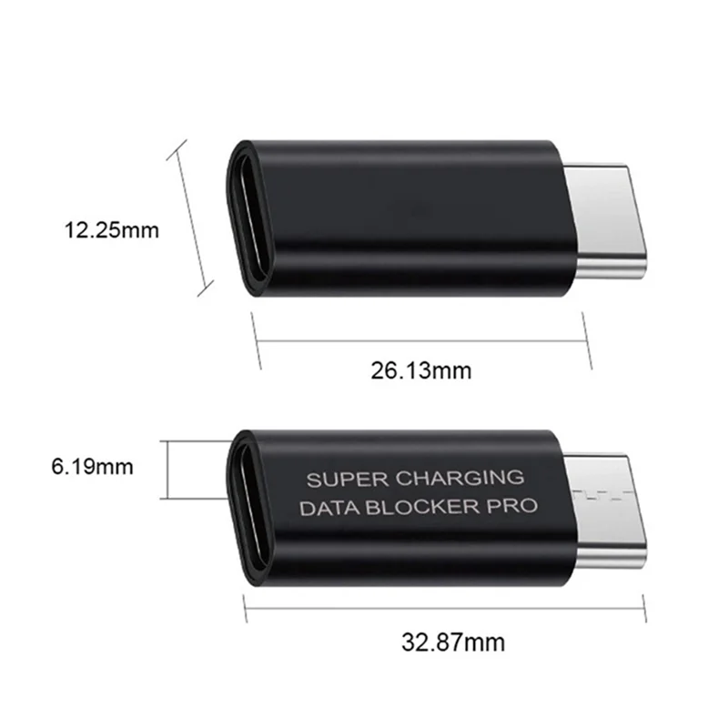 ABFN-5Pcs USB Type-C Блокатор данных USB C-C Блокатор данных, защита от разъема сока, поддержка быстрой зарядки до 50 В/5 А