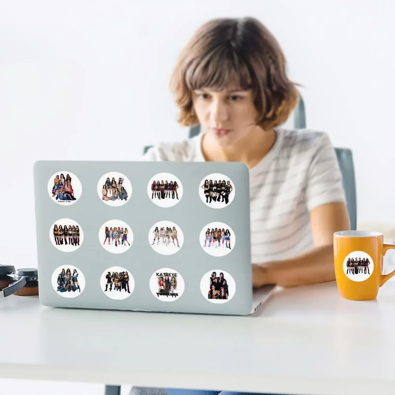 500Pcs New KATSEYE Character Roll Stickers Peripheral Waterproof DIY Decals for Phone Case Laptop Water Bottle Scrapbook Deco view 6