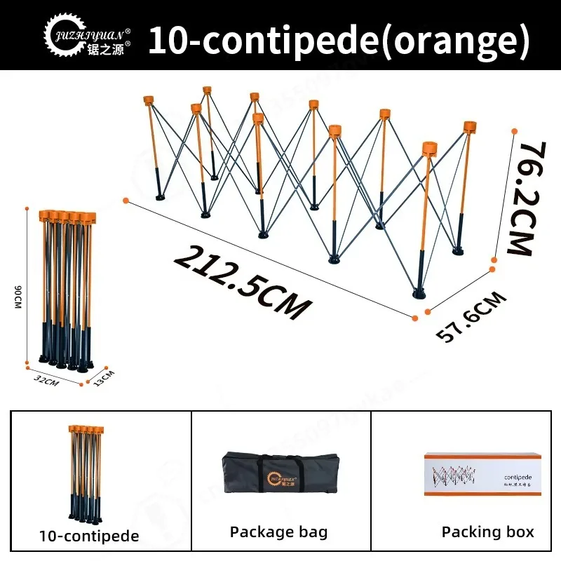 10-leg High-quality Foldable Spider Leg Workbench, Portable Work Saw Holder Support, Quick-extend Workbench