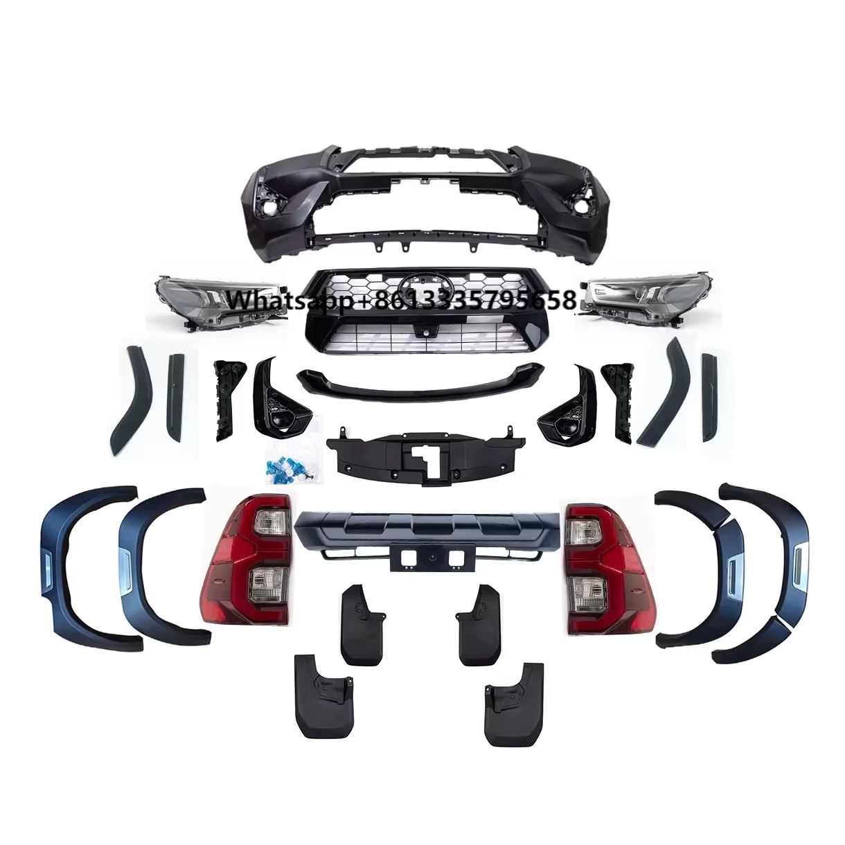 

Conversion Kit Bodykit Car Accessories Modified Headlights Factory Tail Lights Carbon Fiber Car Bodykit for Hilux 2024 Z Edition