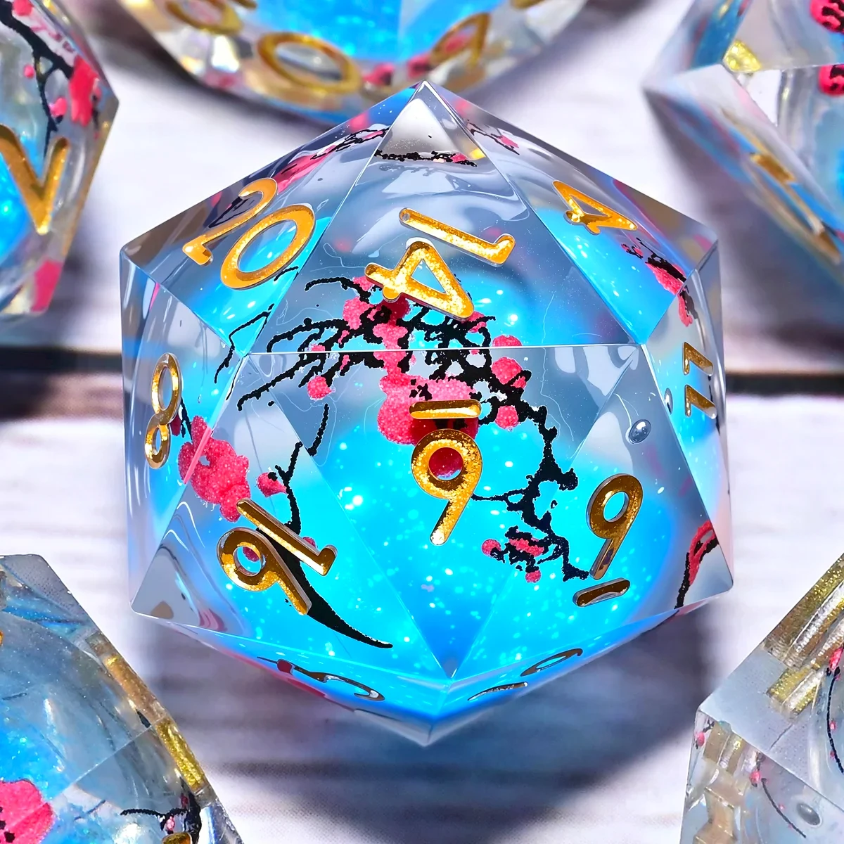 

7-Piece Set DND Resin Dice for Dungeons And Dragons DND 5e RPG Board Game Tabletop Role Playing Dice Gift for Birthday