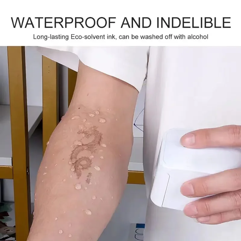 Instant tattoo printer metal plastic cloth wifi connection App operation portable inkjet printer
