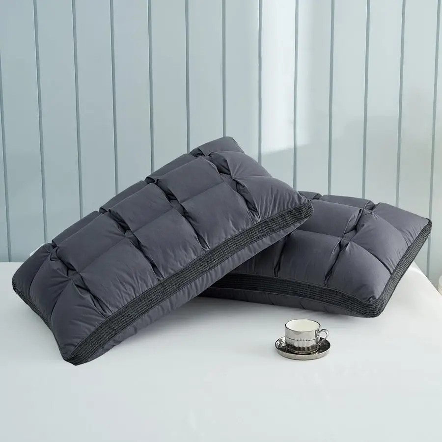 

Soft Pillow Queen Size of 2 for Sleeping, Super Soft Support Down Alternative Pillow, 100 Cotton Shell Luxury Comfy Fluffy Bed P