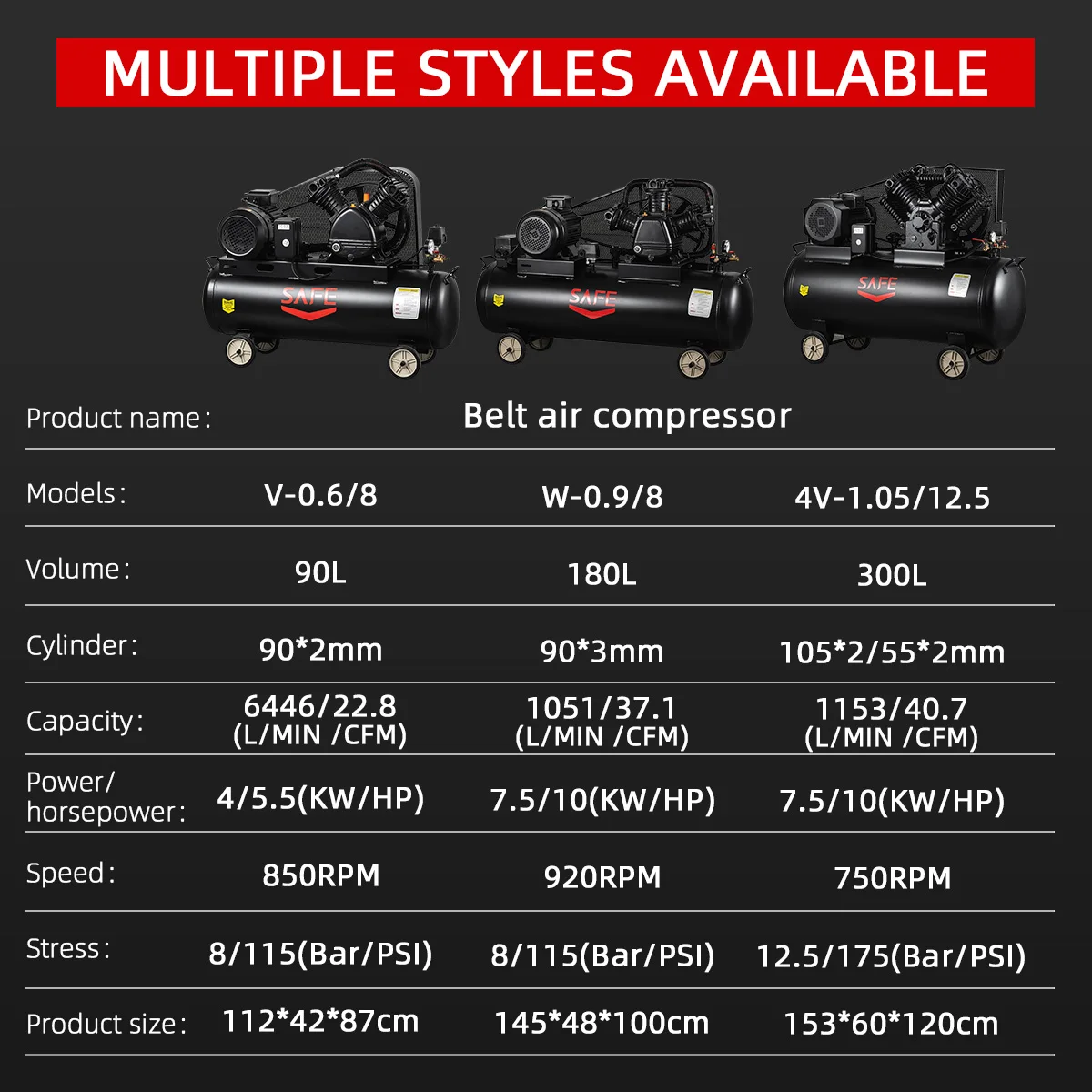 

HotSAFE Hot Sale Silent Portable Industrial Airbrush Energy Saving Variable Speed Air Compressor Piston Type