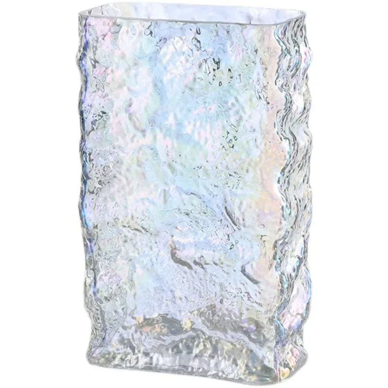 Glacier extremely frozen transparent Internet vase ornament living room glass flower water flower bottle Nordic style