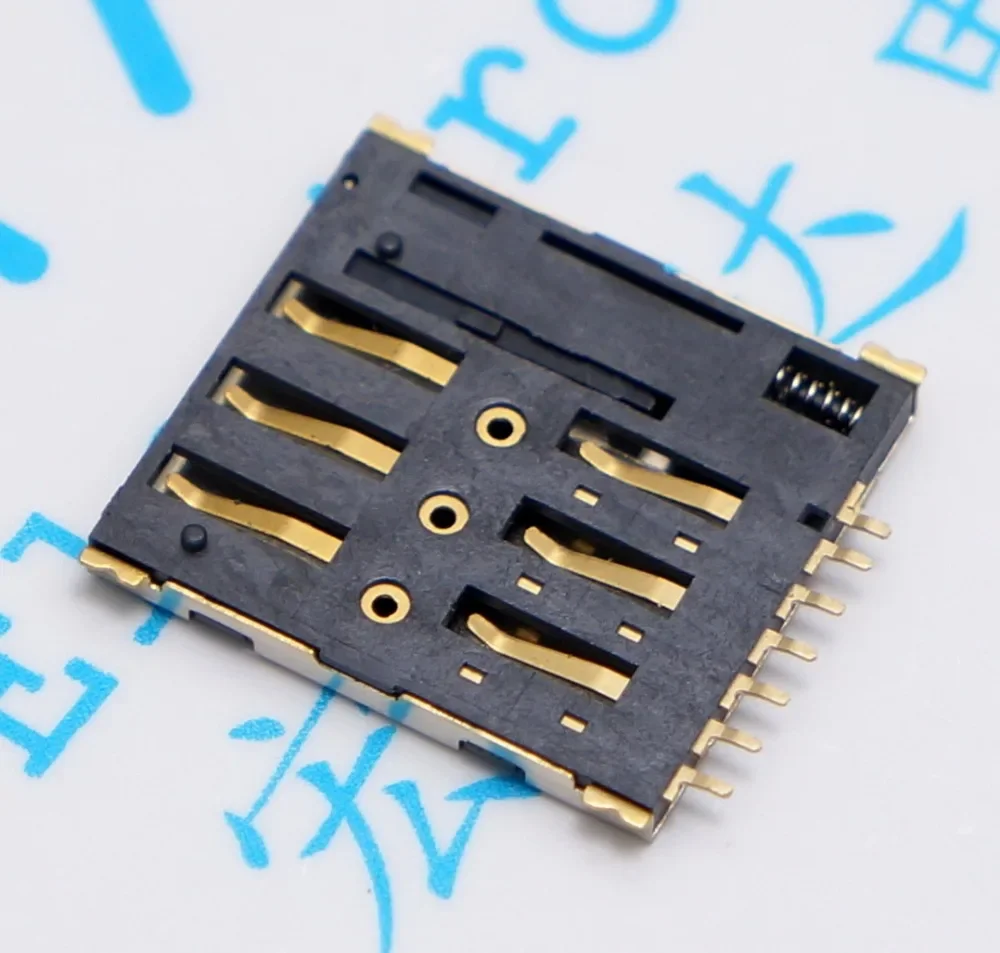 50Pcs/Lot Self-popping Nano-SIM Card 7P Micro Card Holder Micro Card Slot Self-popping Gold-plated Nano SIM