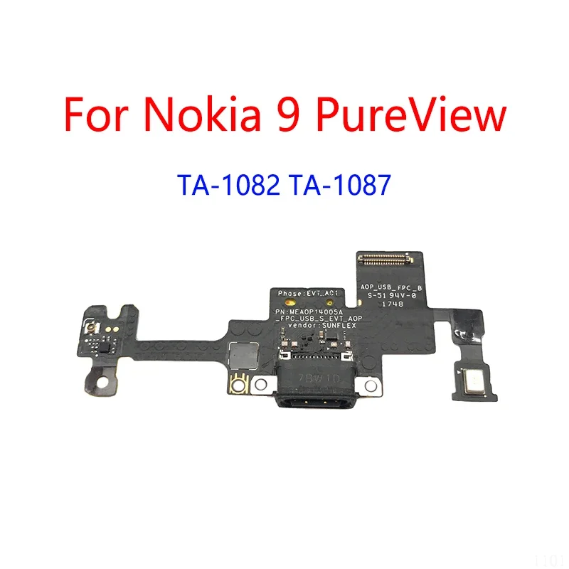 USB Charge Dock Port Socket Jack Plug Connector Flex Cable For Nokia 9 PureView TA-1082 TA-1087 Charging Board Module