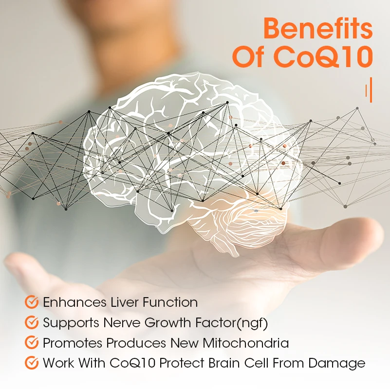 Alliwise CoQ10 Gummies 500 Mg for Better Absorption 5x CoQ10 for Cellular Energy Heart Brain and Nervous System Support