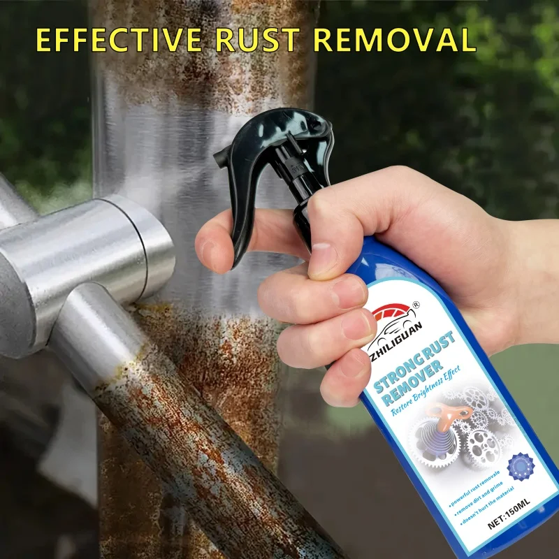 Professional Rust Remover Spray - Fast-Acting Formula Dissolves Stubborn Rust Within Minutes, Safe for Use on Metal Surfaces.