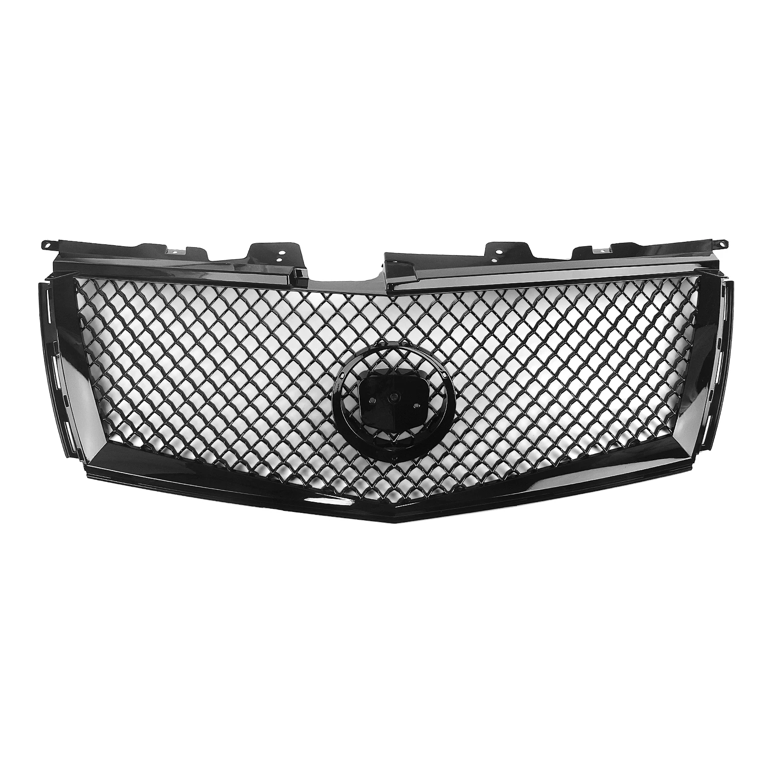 For Cadillac CTS 2008 2009 2010 2011 2012 2013 Body Kit Front Grille Grill Honeycomb Style Black Car Upper Bumper Hood Mesh Grid