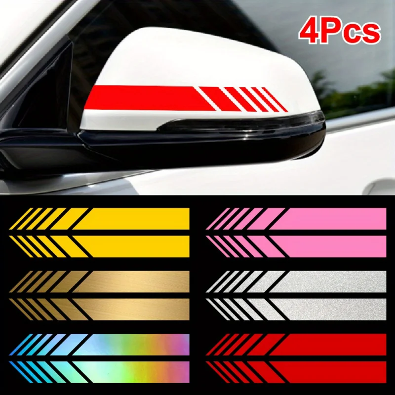 

JDM Reflective Car Stickers - Classic Stripes Vinyl Decals, Self-Adhesive for Easy Install - Fit Any Car Body - Waterproof, 4pcs